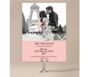 Lacey Lace Engagement Invitations