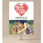 Cutout Heart Save The Date Cards