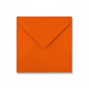 Orange 155mm Square Envelope 100gsm