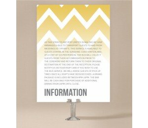 Fading Chevron Extra Information Card