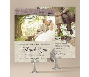 Rustic Wedding Thank You Card