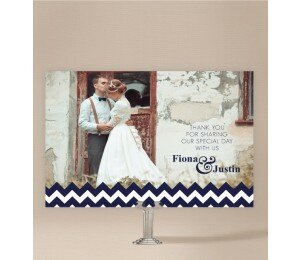 Chevron Wedding Thank You Card