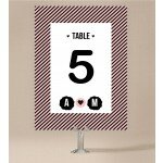 Cute Stripe Table Numbers