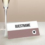 Cute Stripe Wedding Place Card